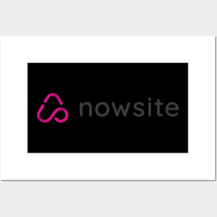 nowsite black print Posters and Art